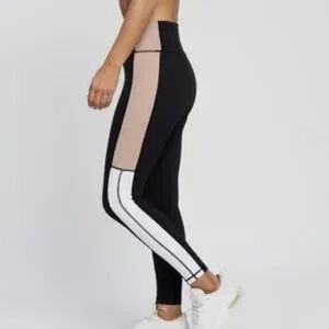 ALLFENIX Heidi Chic Black and Tan Women's Leggings Size Small